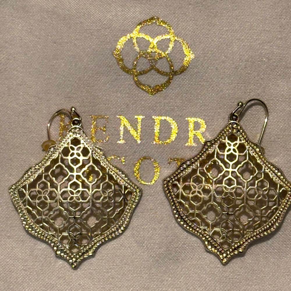 Kendra Scott Kirsten Drop Earrings in Gold Filigree